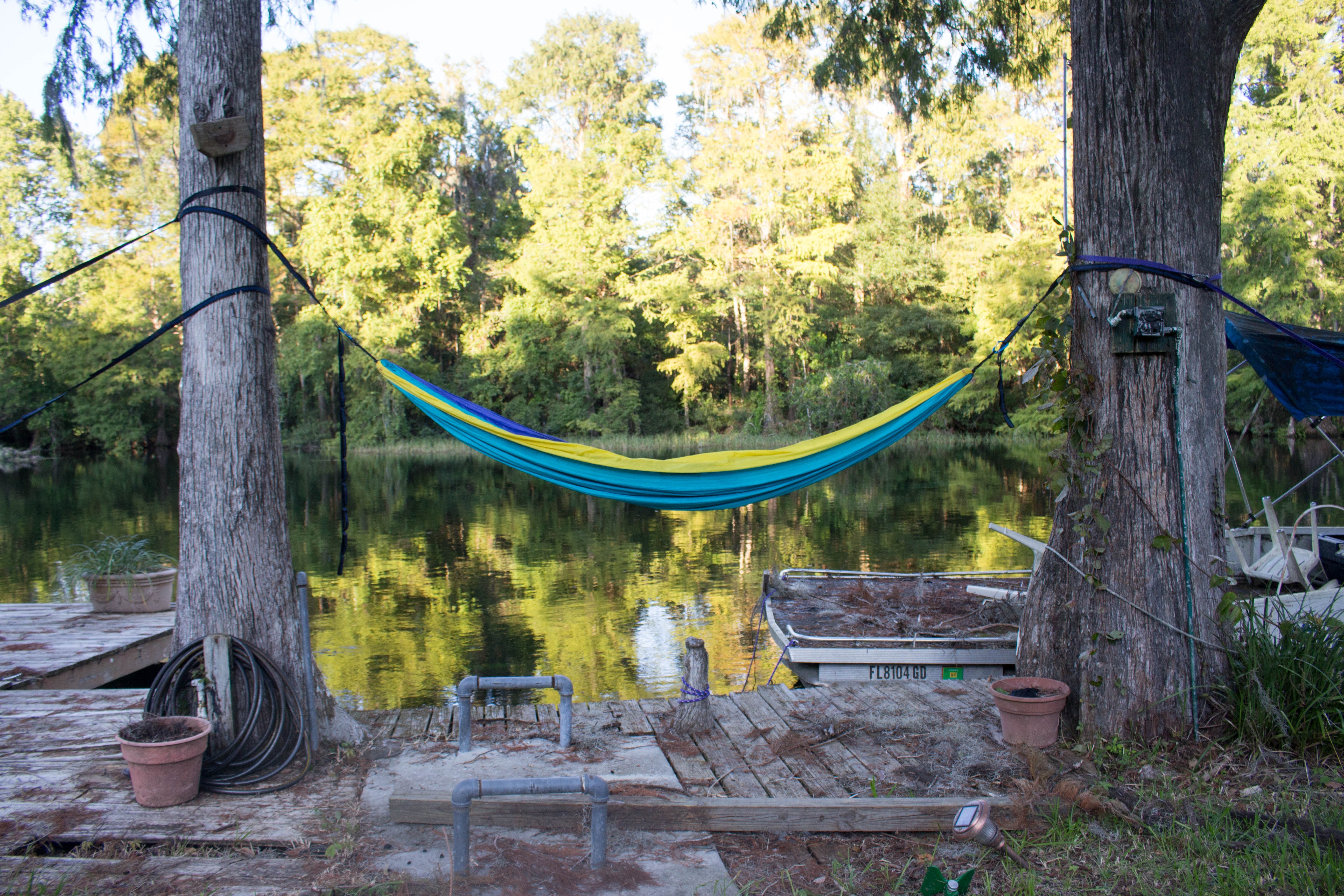 hammock tied on a tree for travel gifts