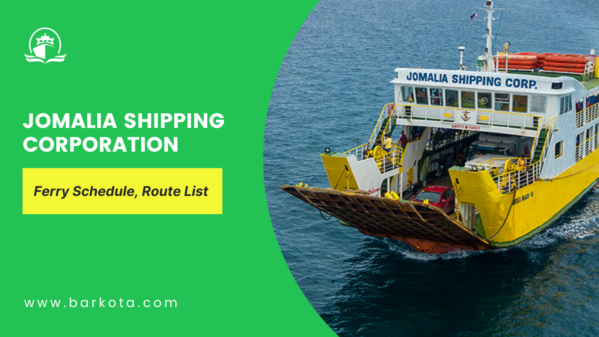Jomalia Shipping Schedule Online and Route List