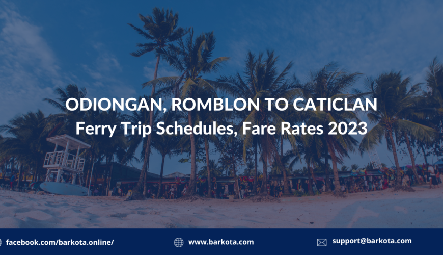 Odiongan Romblon to Caticlan Schedule and Fare Rates