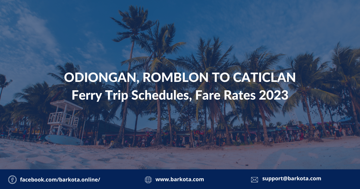 Odiongan Romblon to Caticlan Schedule and Fare Rates