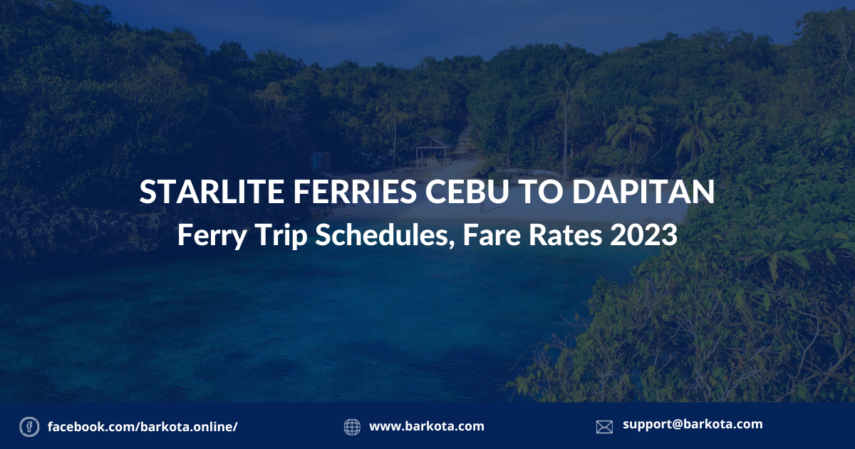 Starlite Ferries Cebu to Dapitan 2023 Schedule