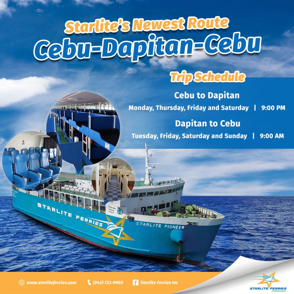 Starlite Ferries Cebu to Dapitan Schedule, Fare Rates 2023 BARKOTA