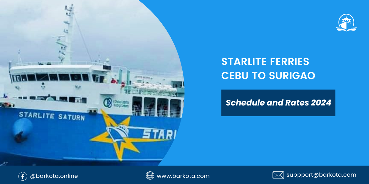 Starlite Cebu to Surigao Schedule Online, Fare Rates 2024