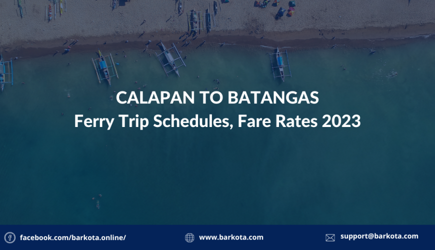 Calapan to Batangas Ferry Schedule and Fare Rates 2023