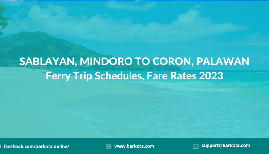 Mindoro to Coron Palawan Schedule and Rates 2023